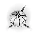 Basketball player in action tattoo design idea