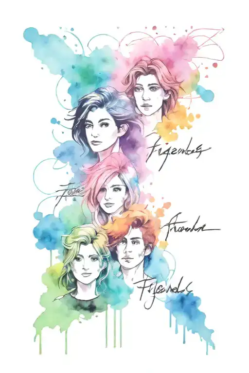 friends tv show tattoo design idea