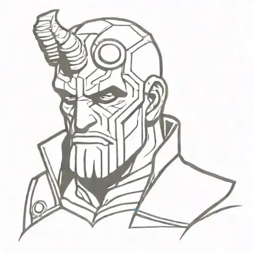 hellboy tattoo design idea