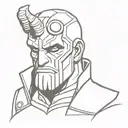 hellboy tattoo design idea