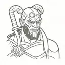 hellboy tattoo design idea