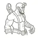 hellboy tattoo design idea