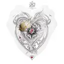 treasure map  of love passion romance pain hate  tattoo design idea