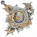 electric and electronic  tattoo design idea