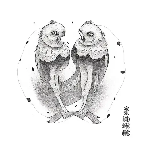 tattoo for wife and husband, who love each other and they had gone through a lot of difficulties together tattoo design idea