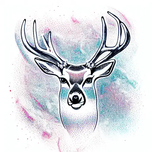 Wixarika Deer tattoo design idea
