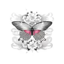 une épée avec un papillon dessus  tattoo design idea