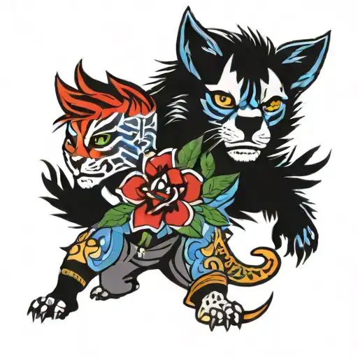 wwe, blink 182, scotland,australia,bluey tattoo design idea