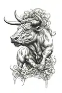 taurus bull tattoo design idea