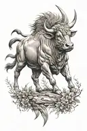 taurus bull tattoo design idea