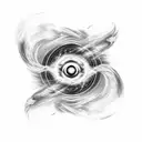 black hole and a supernova  tattoo design idea