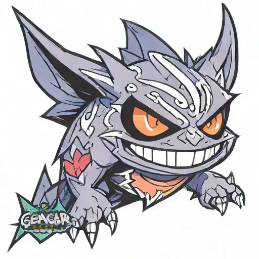gengar staraptor greninja Pokémon gengar tattoo tattoo design idea
