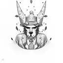 mafia elegant gangster tattoo design idea