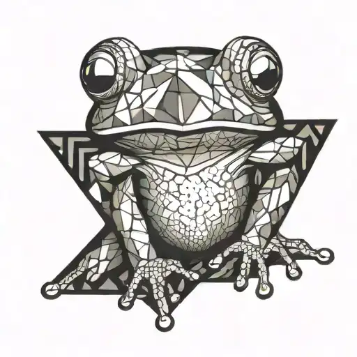 frog riding dirt tattoo design idea
