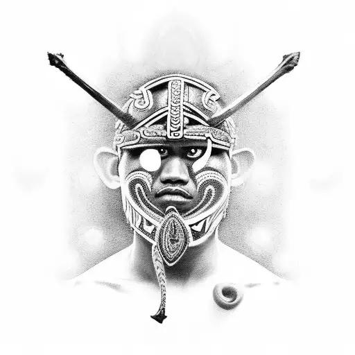 Maori warrior  tattoo design idea