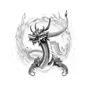 samurai dragon tattoo design idea