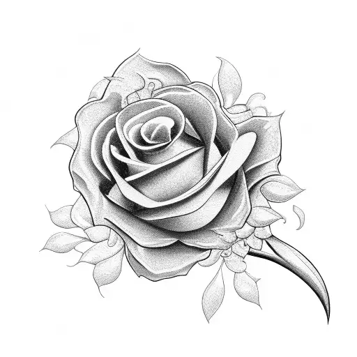 Letter Z with flowers tattoo design idea