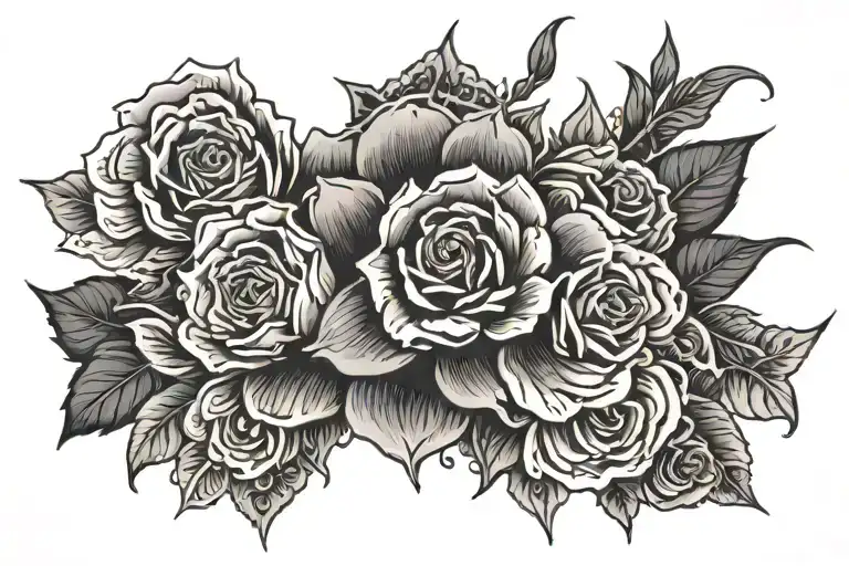 Blackout tattoo design idea