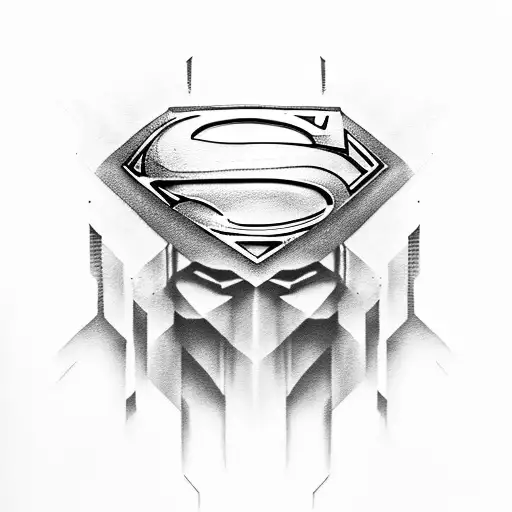 superman ripped tattoo design idea