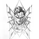 superman ripped tattoo design idea