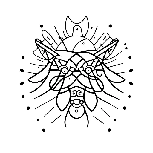 Minimalistic design symbolizing stoic mindset tattoo design idea