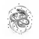 Twin Snakes Jutsy tattoo design idea