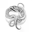 Twin Snakes Jutsy tattoo design idea