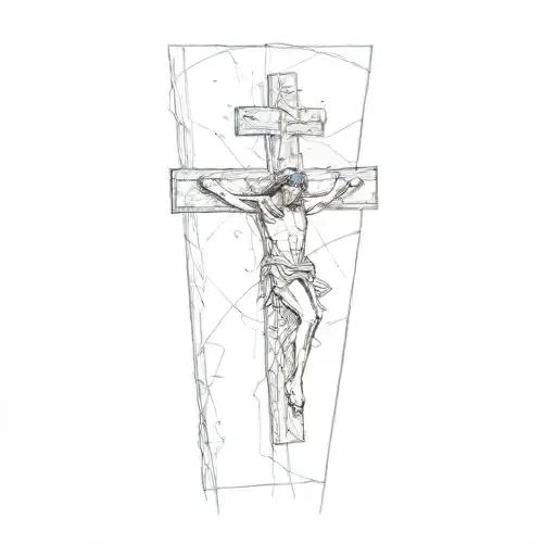 the crucifixion of jesus tattoo design idea