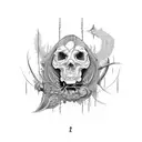 western with Barb wire tattoo design idea