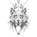 western with Barb wire tattoo design idea