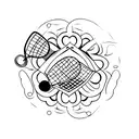 Badminton tattoo design idea
