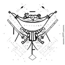 Badminton tattoo design idea