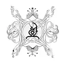 Badminton tattoo design idea