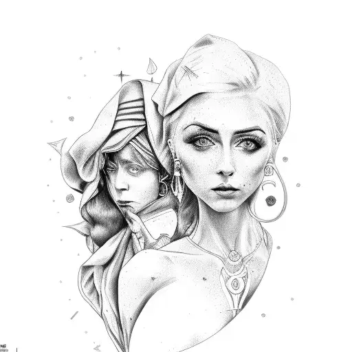 lady madonna tattoo design idea