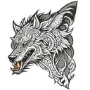alpha wolf tattoo design idea