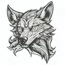 alpha wolf tattoo design idea