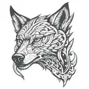 alpha wolf tattoo design idea