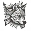 alpha wolf tattoo design idea