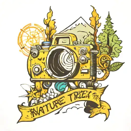NATURE TREK TRUST WANDERLUST tattoo design idea