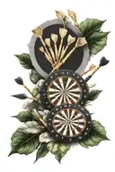 darts themed tattoo tattoo design idea