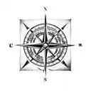 compass Attack on titan military crests tattoo design idea