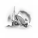 A tattoo showcasing the iconic landmarks of Australia and Brazil merging together tattoo design idea