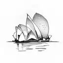 A tattoo showcasing the iconic landmarks of Australia and Brazil merging together tattoo design idea