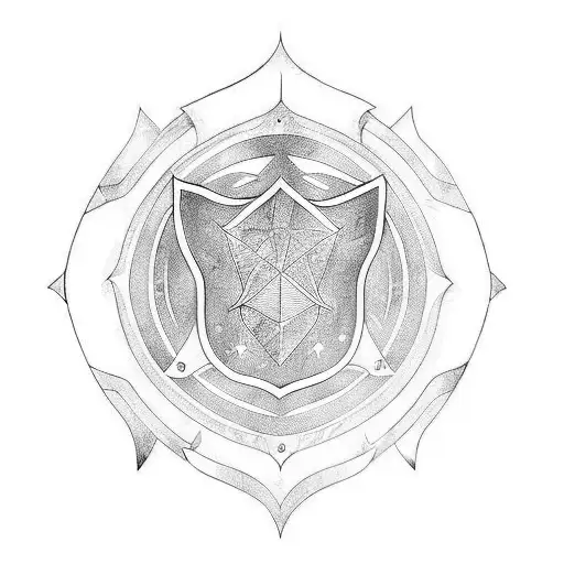 Shield tattoo design idea