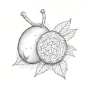blue moon mango tattoo design idea
