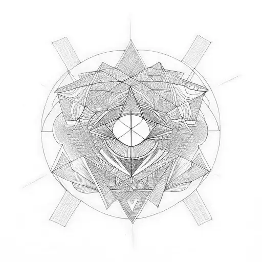 ayahuasca geometry tattoo design idea