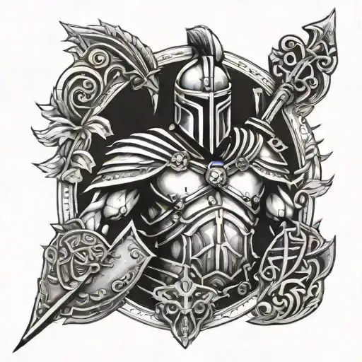spartan warrior tattoo design idea