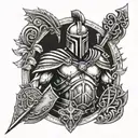 spartan warrior tattoo design idea