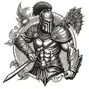 spartan warrior tattoo design idea