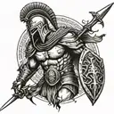 spartan warrior tattoo design idea